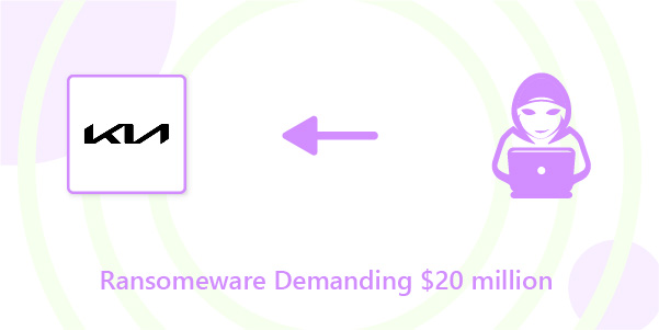 The DoppelPaymer gang has launched a ransomware attack on Kia Motors America, demanding $20 million in exchange for a decryptor and a promise not to expose stolen data.
