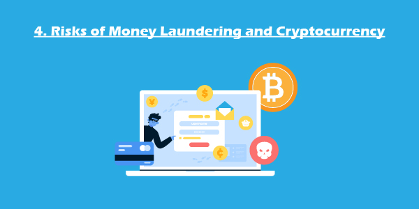 Risks of Money Laundering and Cryptocurrency In recent years, cryptocurrency has gained in popularity, but it has also proven to be a huge security risk for FinTech. Cryptocurrency may be used to launder money since the source of the funds can be hidden.