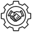 Decorative solid black square used as a spacer.