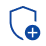 Blue shield icon with a person silhouette, indicating account security or privacy