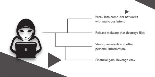 A black hat hacker Sells financial and PII (personally identifiable information) on the Dark Web.
Executes identity theft-related crimes. Deploys brute-force attacks, scareware, botnets, man-malvertizing campaigns, etc.